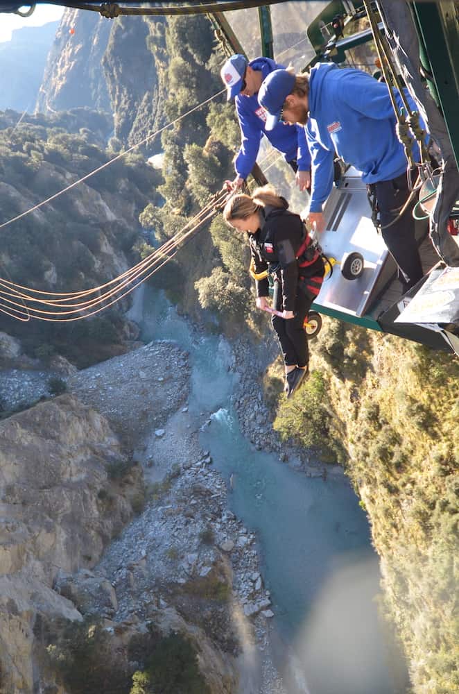 Canyon Swing is one of the high adrenaline family activities in Queenstown