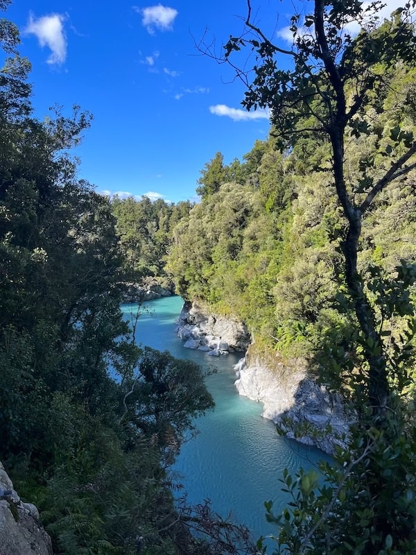 No sun shining on the Hokitika Gorge walk