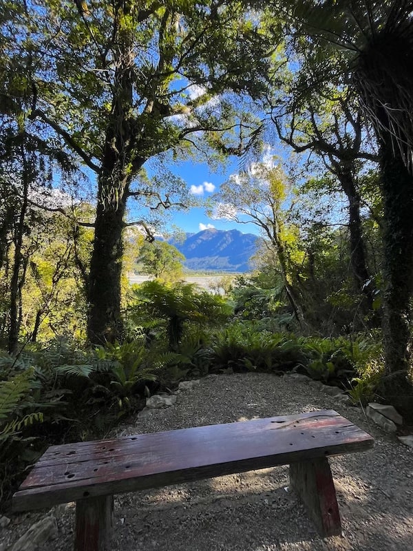 Picnic area along the walk