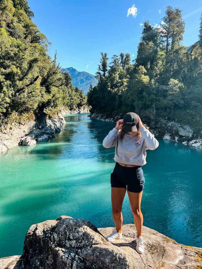 Blue water on the Hokitika Gorge walk