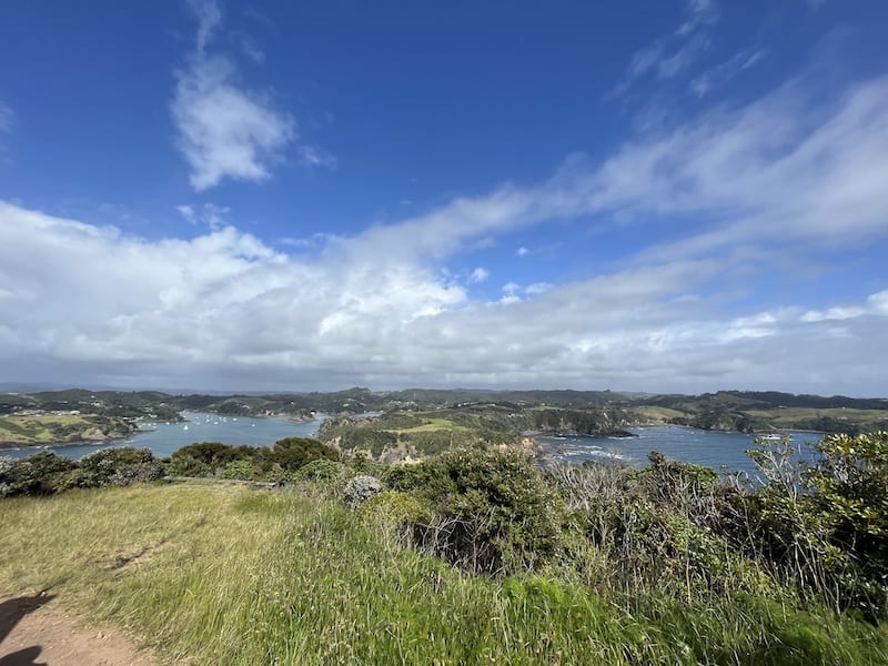 Stunning views of the blue water and lush green bush that are visible from the Tutukaka Lighthouse