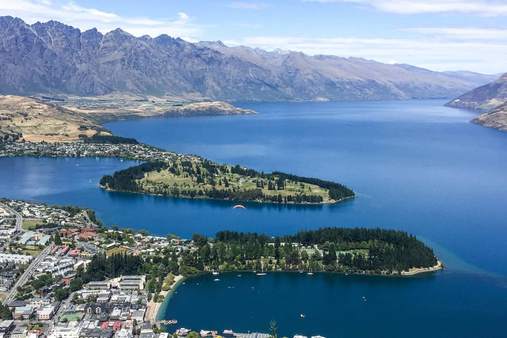 Looking over Queenstown and Lake Wakatipu from Bob's Peak.