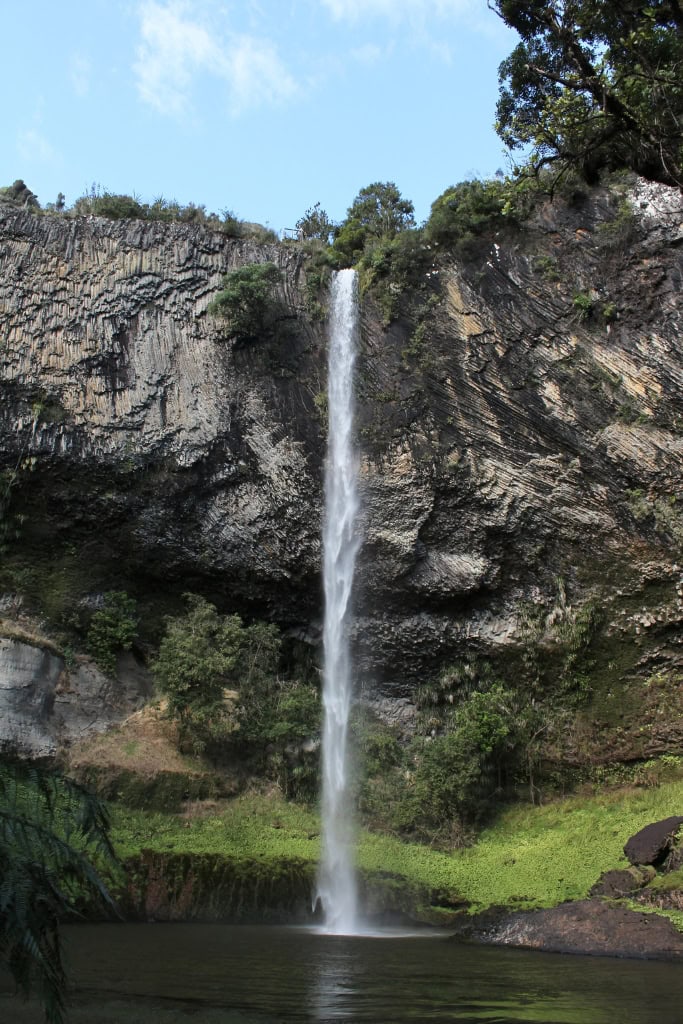 The towering Bridal Veil Falls stands tall.