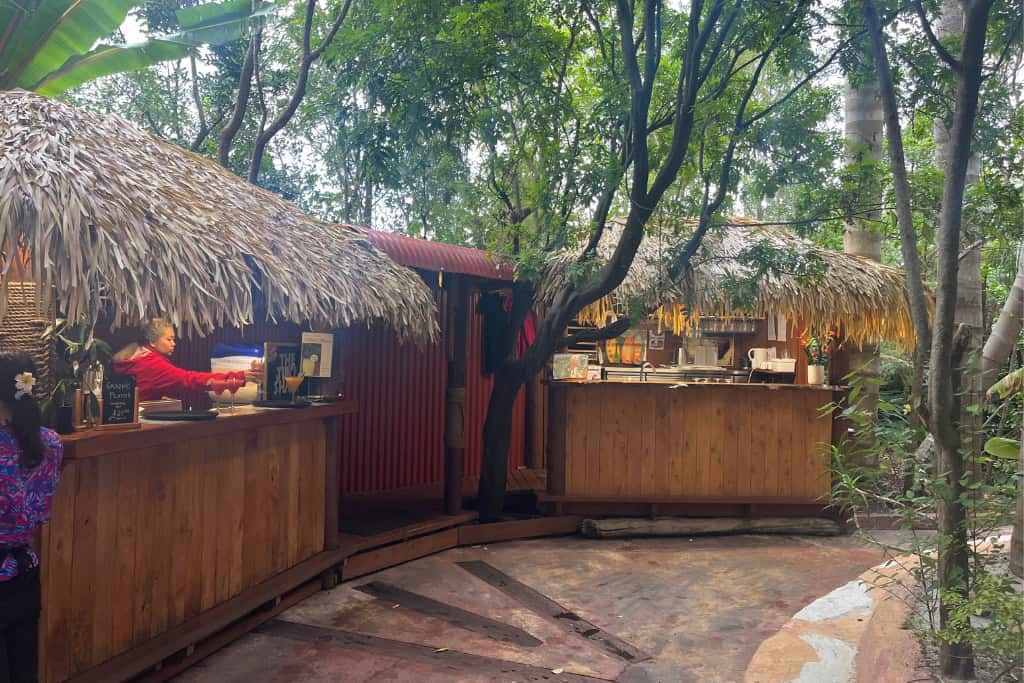 The poolside bar at the Lost Spring.