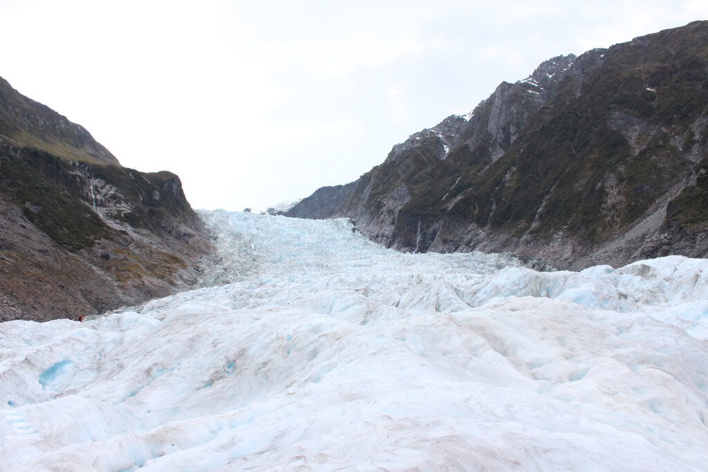 The jagged ice on Fox Glacier.