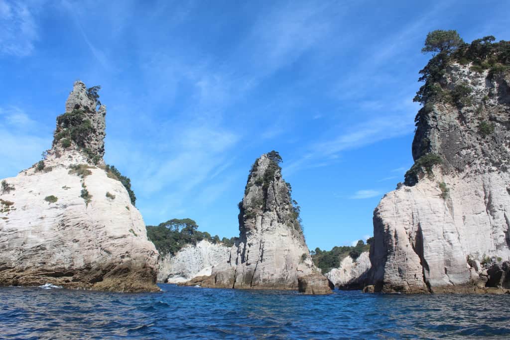 Some of the rock formations at Cathedral Cove.