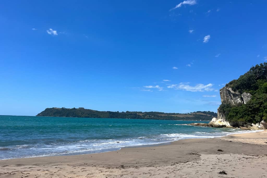 Waves crashing on the beach at Lonely Bay.