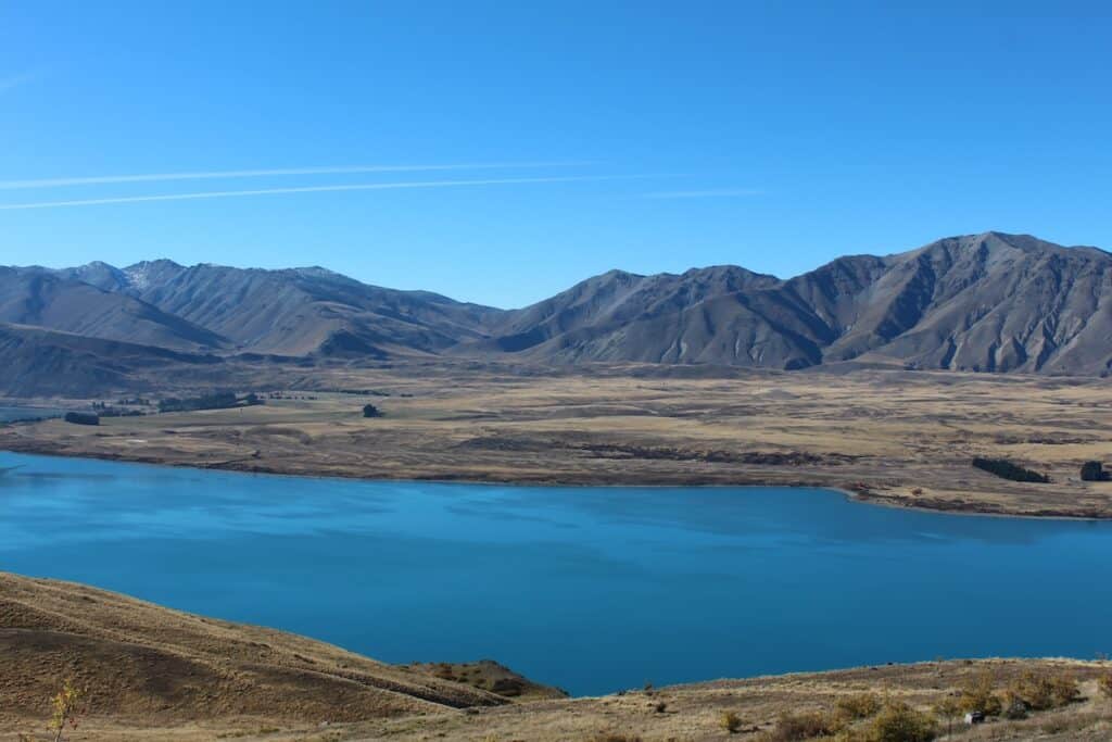 Lake Tekapo from the Mt John Observatory and Astro Cafe.